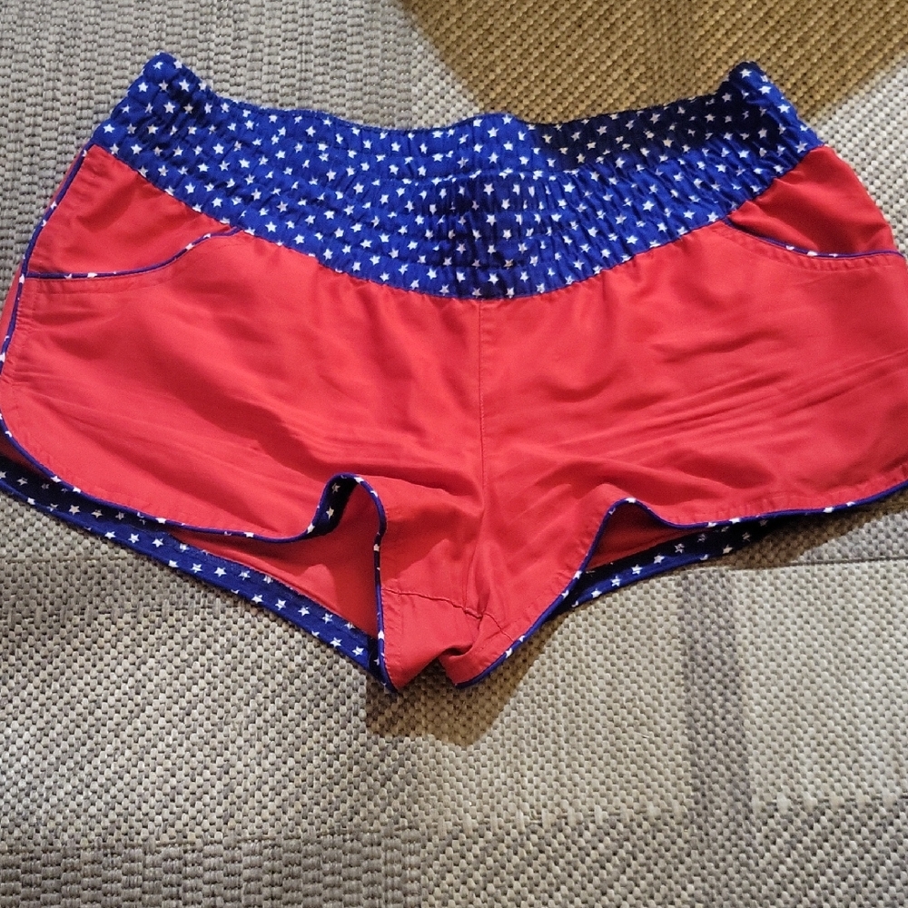 Xhilaration Blue Star Patterned Shorts Size Large.
